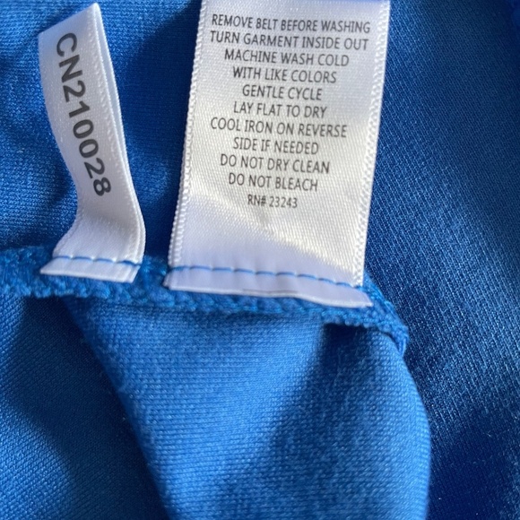 New York & Company Tall V-Neck Belted Flare Dress Super-flex Sz L/Petite - Picture 13 of 16